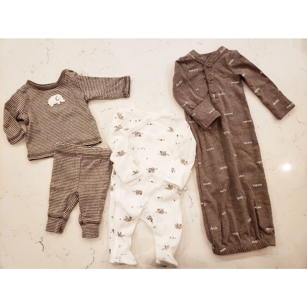 Preemie PJ set of three